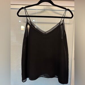 Zara Black Lace Trim Top